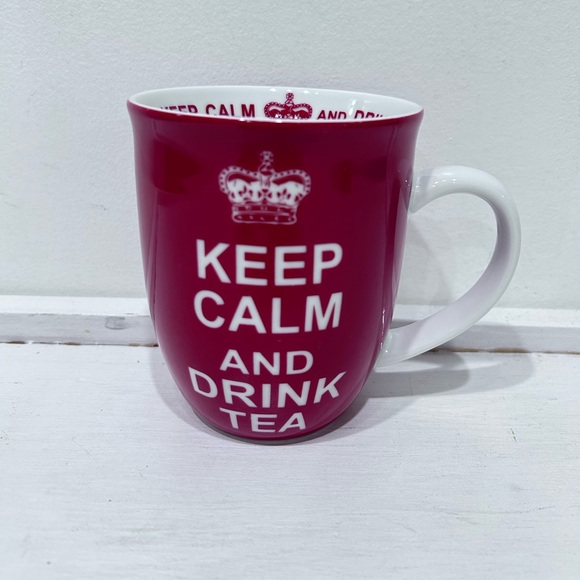 Creative Tops LTD Red White “Keep Calm Drink Tea” Mug Cup - Picture 3 of 6